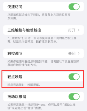 象州苹果授权维修站分享iPhone轻点无法唤醒怎么办 