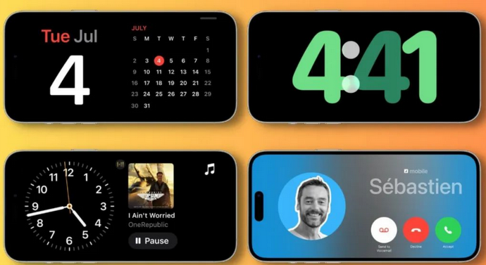 象州苹果手机维修分享iOS17横屏充电待机显示有什么好处 
